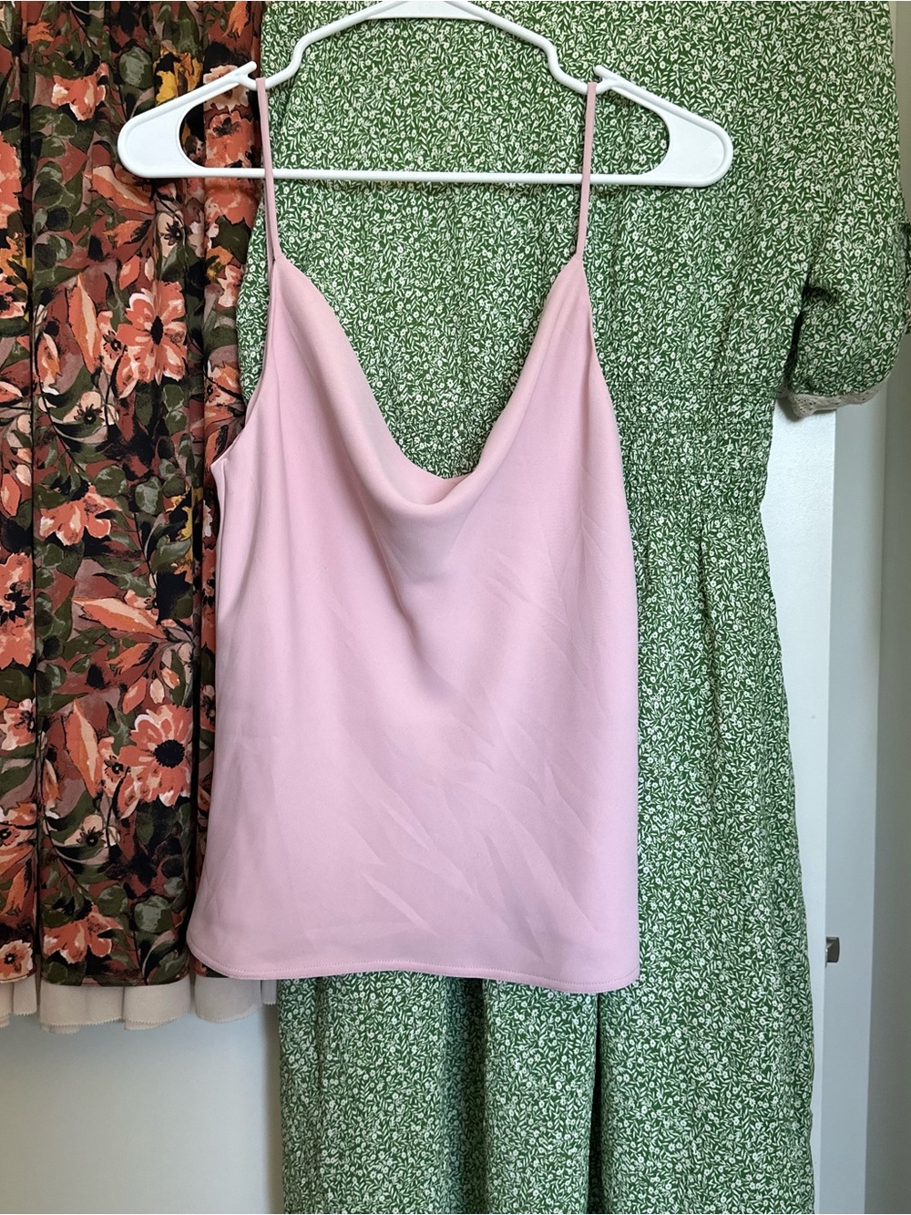 Babaton Pink Cowl Neck Camisole Top